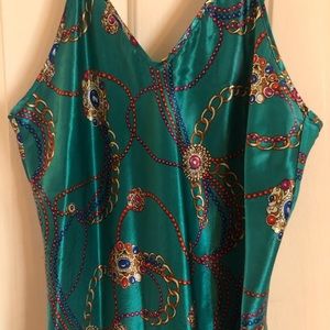 Satin mid-length nightgown